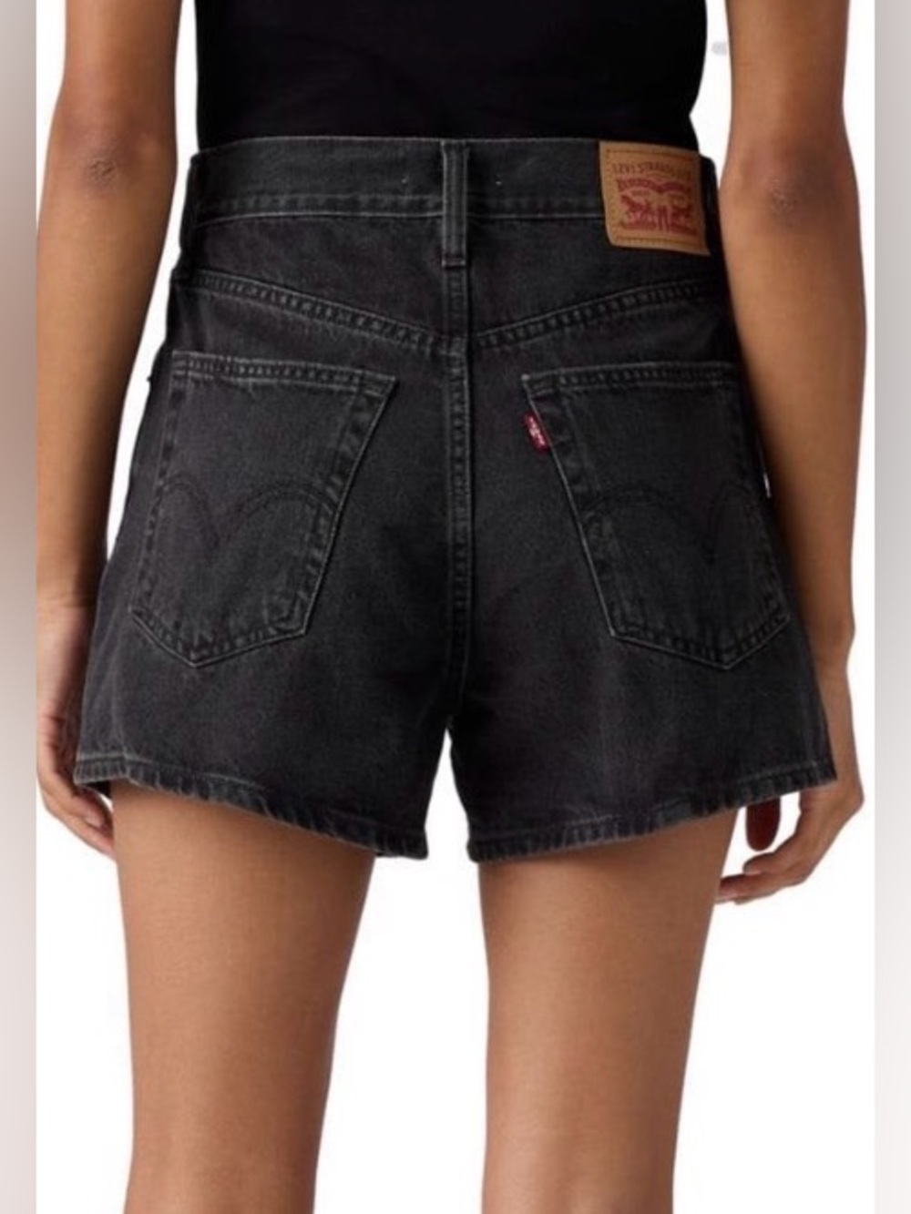 NWT Levi's Black High-Rise Denim Shorts size 16
